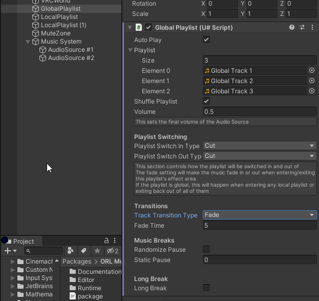 Example of a Global Playlist